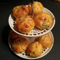 muffins au poivron rouge et chorizo