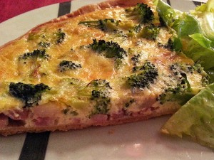 Quiche aux lardons et brocoli