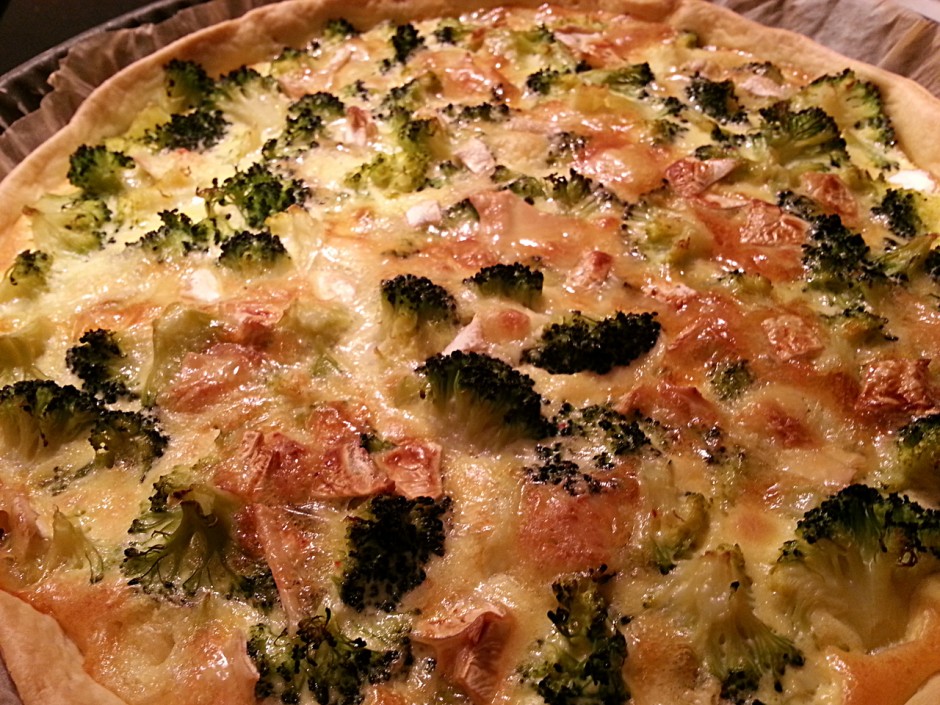 Tarte au brocoli et au Neufchâtel