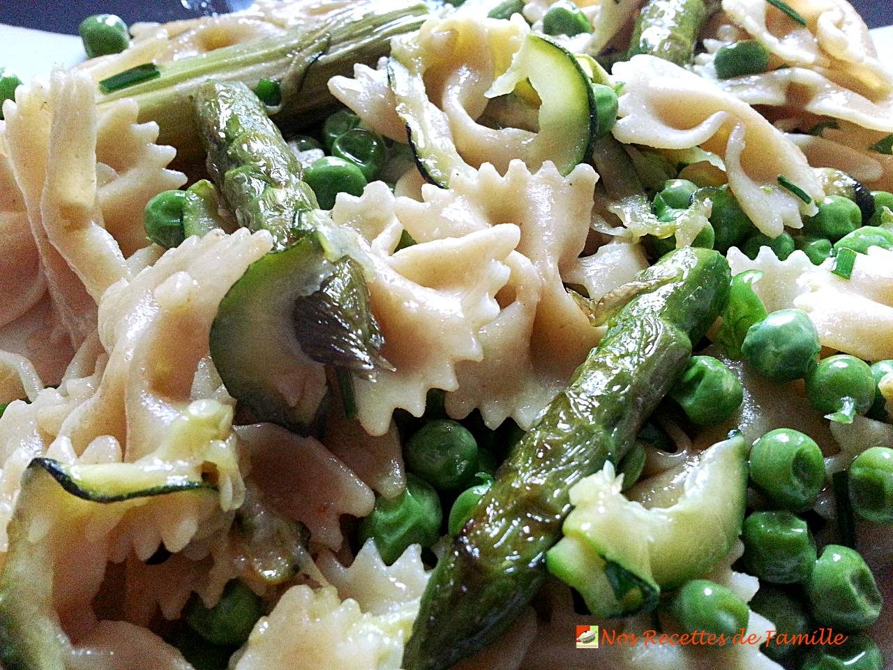 Farfalle aux légumes printaniers