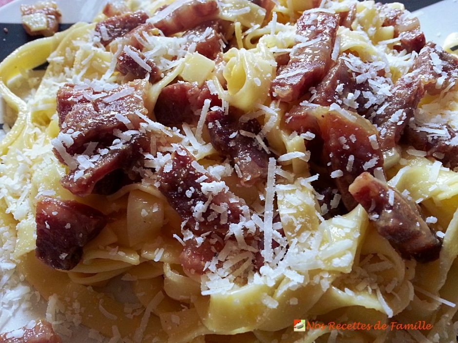 Tagliatelles carbonara