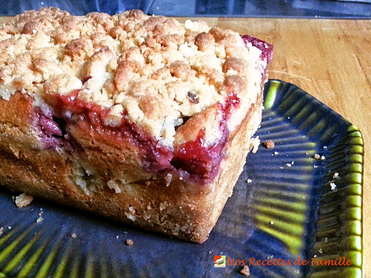 Cake-crumble fraises et rhubarbe