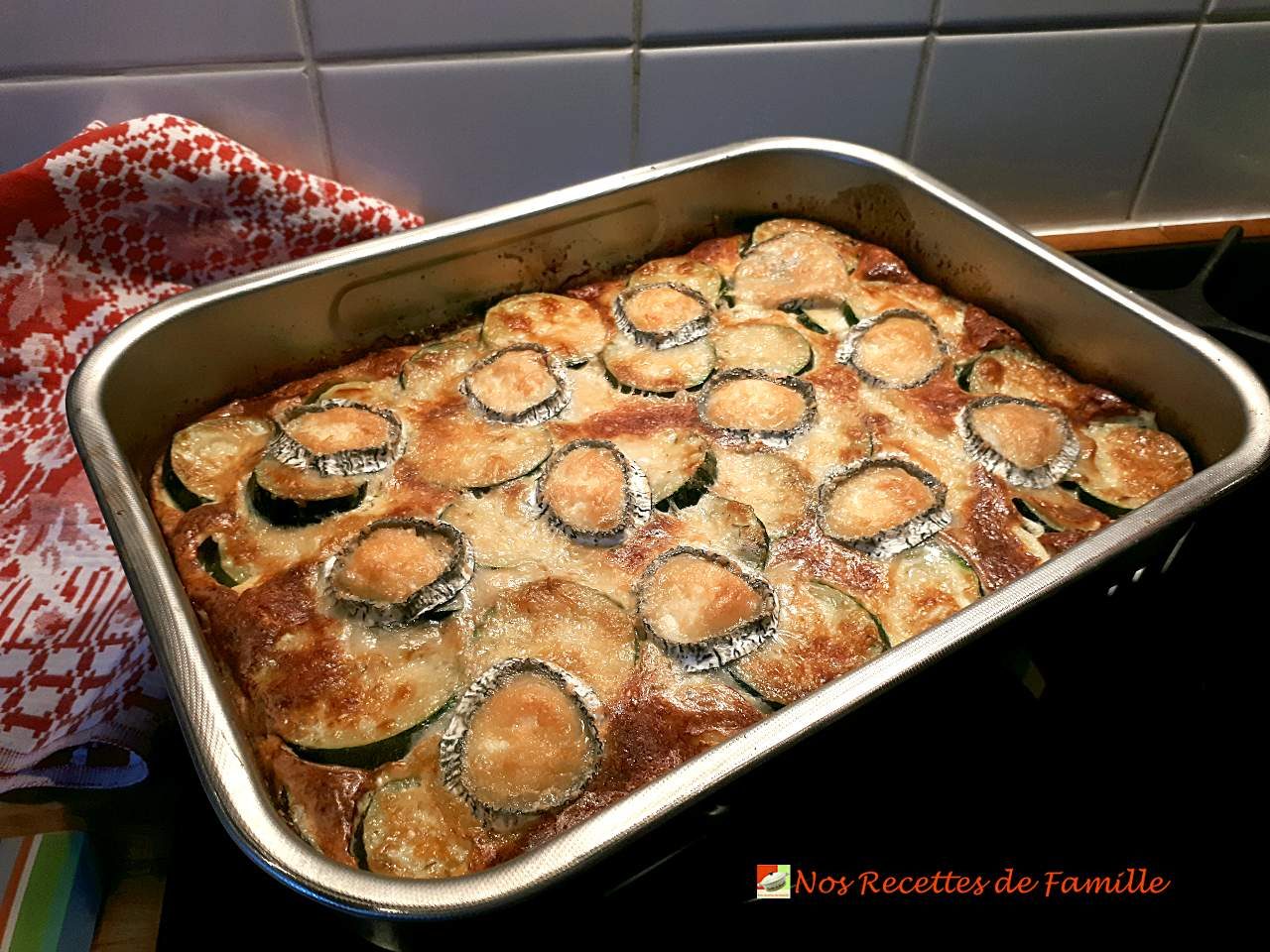 Flan de courgettes au chèvre et parmesan