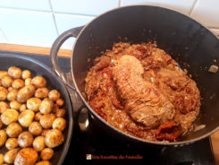 Quasi de veau en cocotte. 
<p>Un “cul de longe” bien tendre à se mettre sous la dent…</p>
