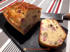 Cake aux olives et jambon